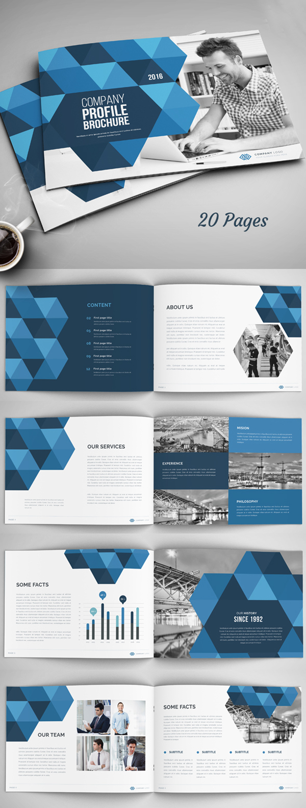 20 Pages Annual Report / Company Profile Brochure Template