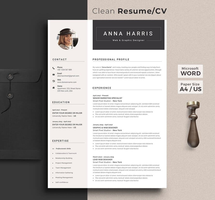 Clean Resume / Cv Template