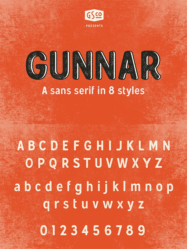 Gunnar Sans Serif Rounded Font