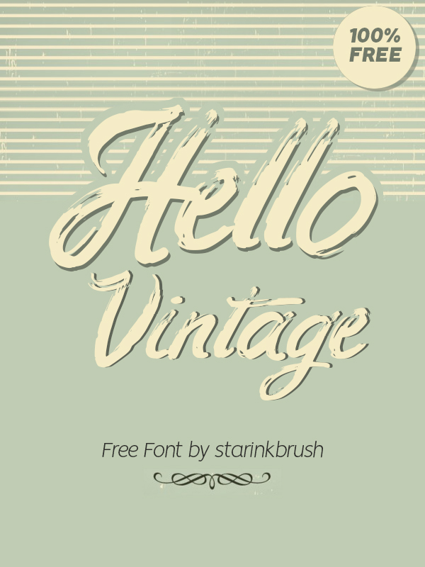 Hello Vintage Free Font