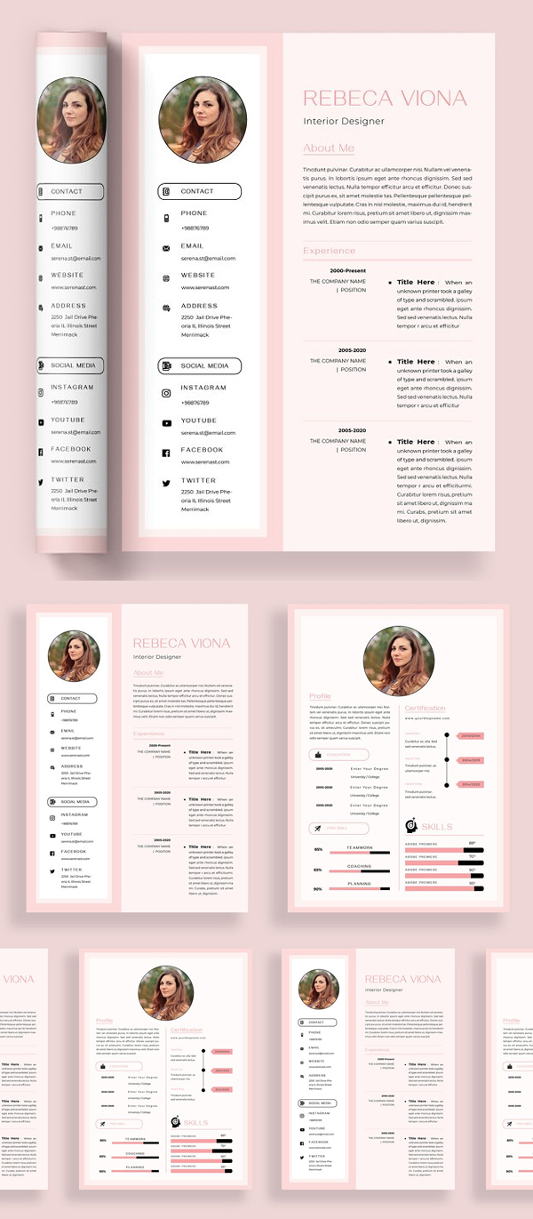 Presented Print Template for Resume/ CV Design