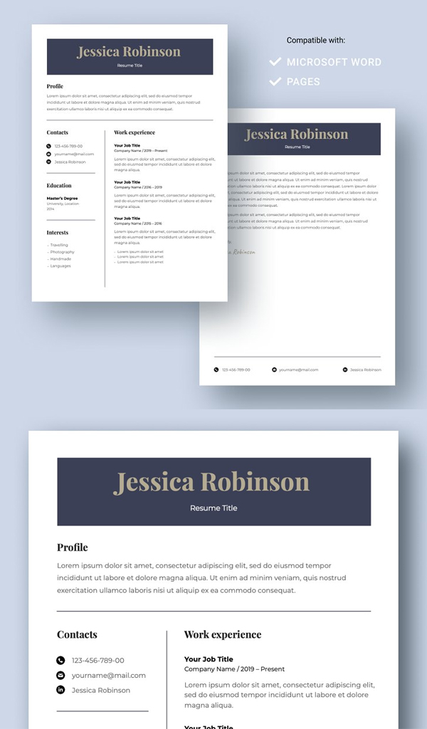 Attractive Resume Template CV Design