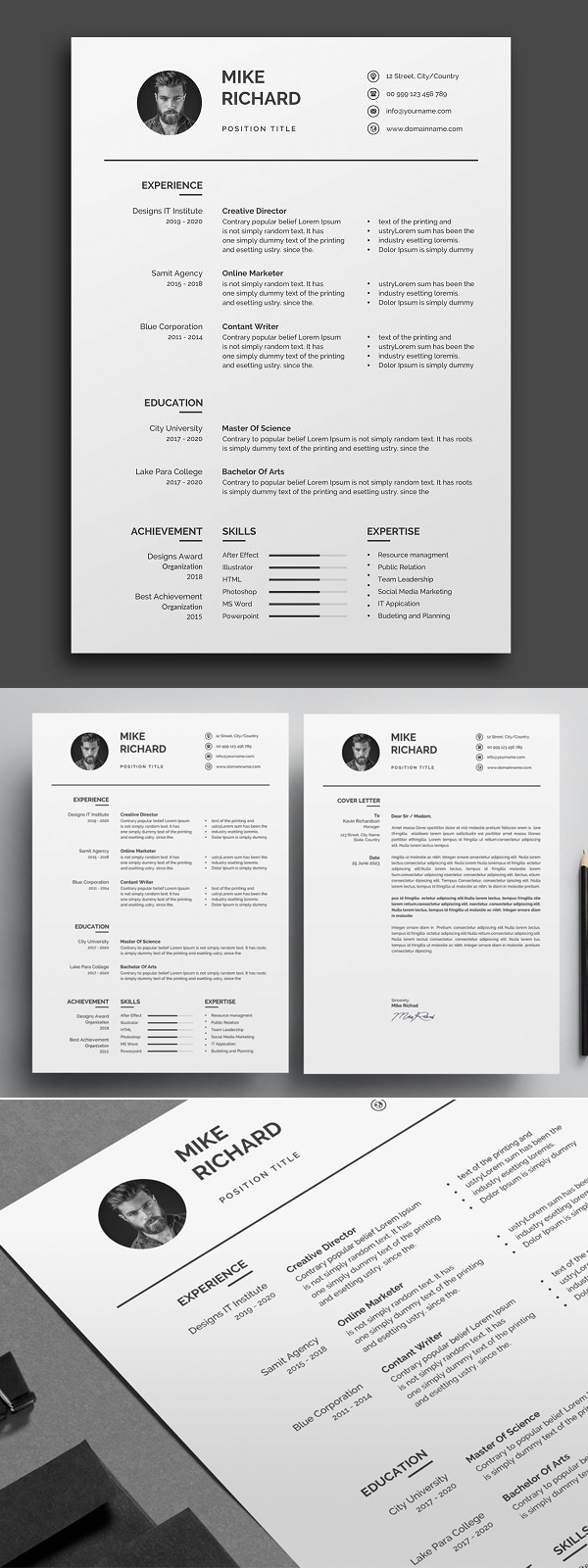 Simple Clean Resume / CV Design