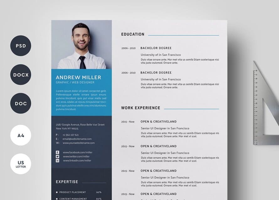 Simple And Clean Word Resume Template